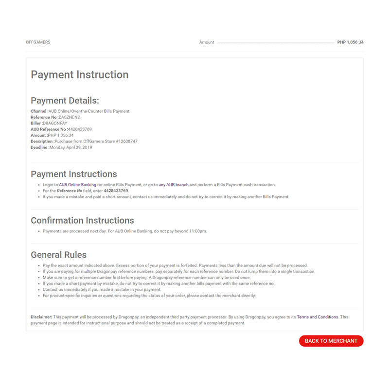 Checkout with Asia United Bank OffGamers Payment Guide