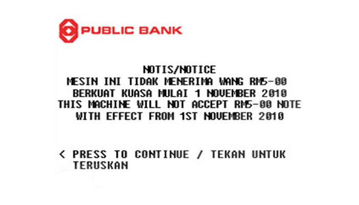 Checkout with Public Bank ATM / CDM / 3rd Party Transfer 